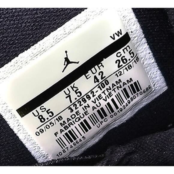 Air Jordan 6 Rings Confetti Paint Splatter 322992-100 Basketball Shoe Men's 8.5 - Picture 9 of 10